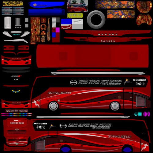 Download Mod Bussid & Livery Agung Mulia JB3 Hino RK