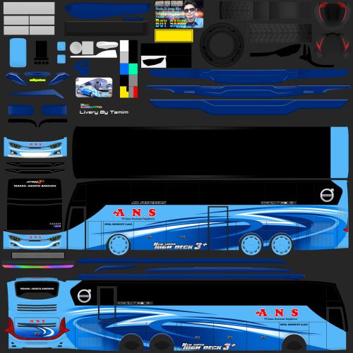 Download Mod Bussid & Livery ANS JB3+ Tronton Volvo B11R