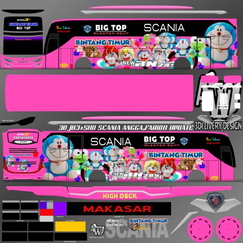 Download Mod Bussid & Livery Bintang Timur Doraemon