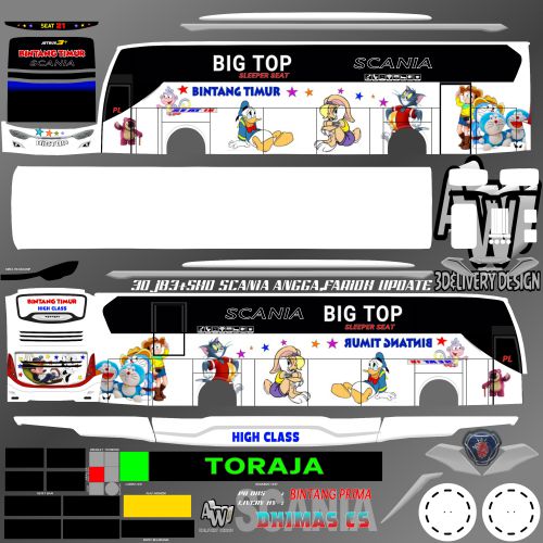 Download Mod Bussid & Livery Bintang Timur JB2 SHD Facelift