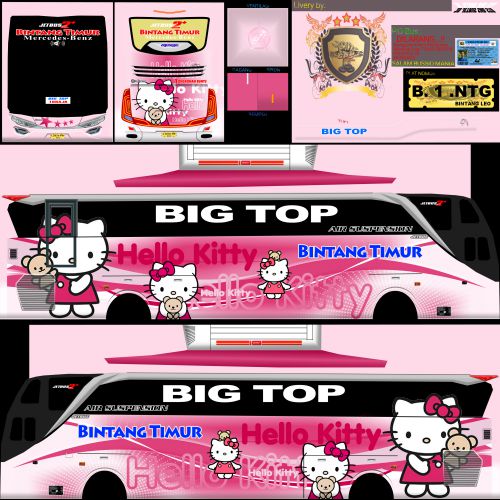 Download Mod Bussid & Livery Bintang Timur Hello Kitty