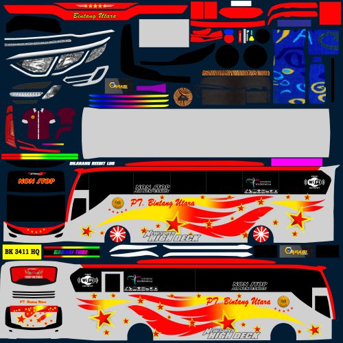 Download Mod Bussid & Livery Bintang Utara Putra Hino