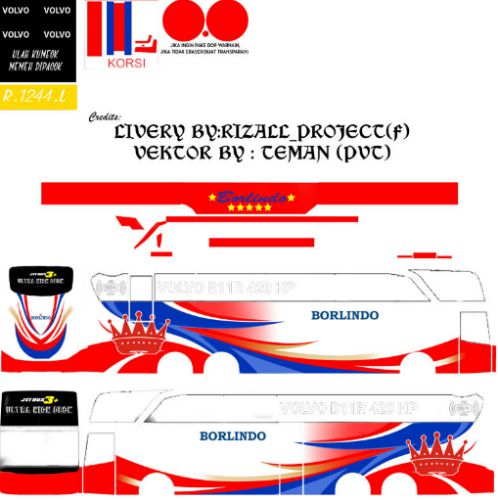 Download Mod Bussid & Livery Borlindo UHD Volvo