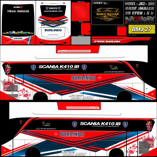 Download Mod Bussid & Livery Borlindo JB3+ 