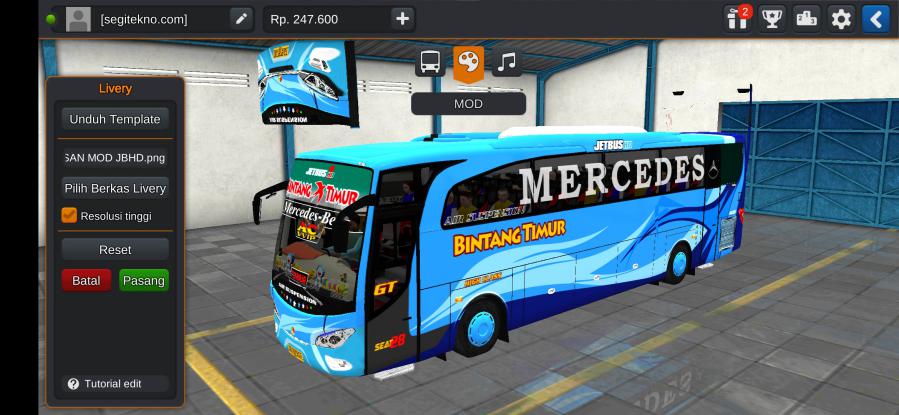 Download Mod Bussid & Livery Bintang Timur JBHD