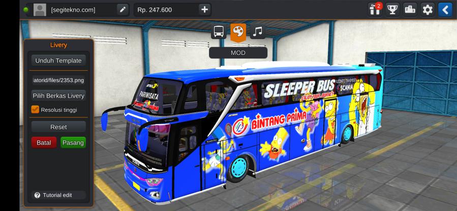 Download Mod Bussid & Livery Bintang Timur JB2 SHD Facelift