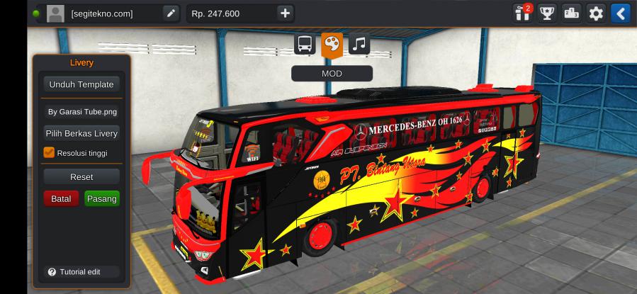 Download Mod Bussid & Livery Bintang Utara Putra JB3+ SHD Voyager