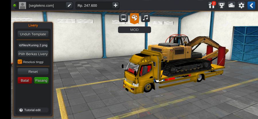 Download Mod Bussid Canter Losbak Muat Excavator