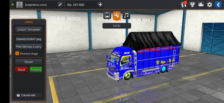 Download Mod Bussid Mukhlas Canter Wahyu Abadi