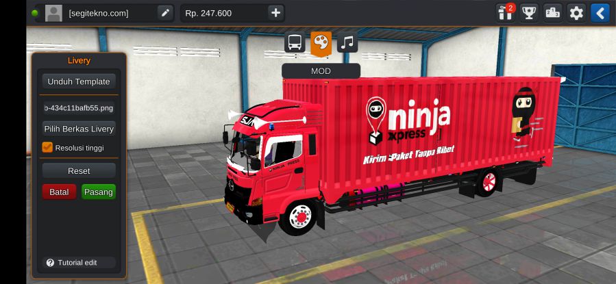 Download Mod Bussid Truck Box Hino 500
