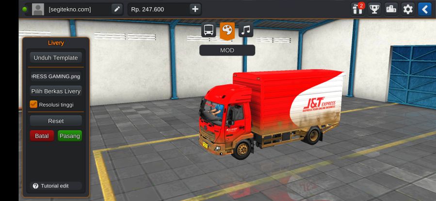 Download Mod Bussid Truck Box UD Kuzer