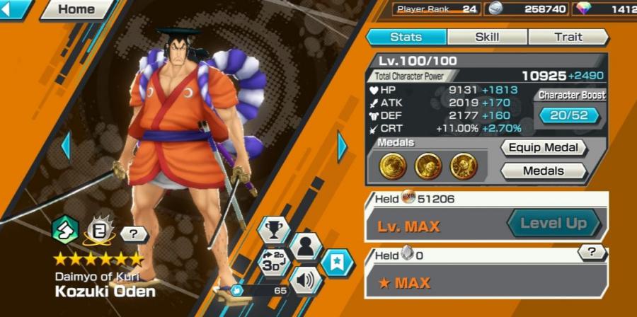 Akun Gratis One Piece Bounty Rush Oden