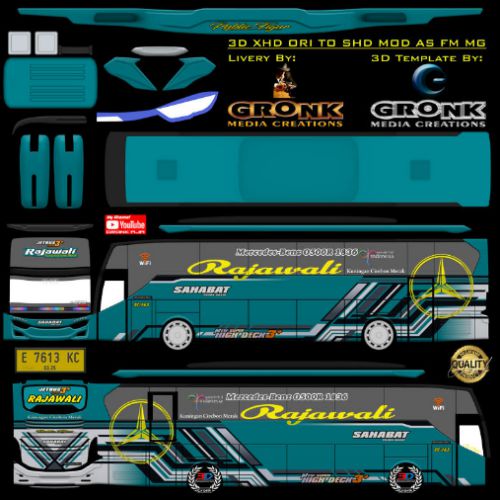 Download Livery & Mod Bussid Sahabat Rajawali XHD to JB3