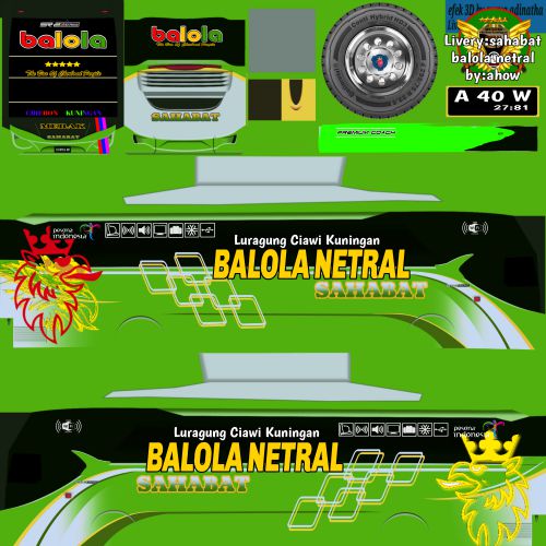Download Livery & Mod Bussid Sahabat SHD Ori