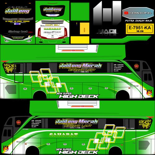 Download Livery & Mod Bussid Sahabat SHD