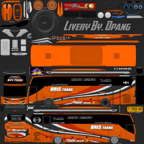 Download Livery & Mod Bussid Bris Trans SHD