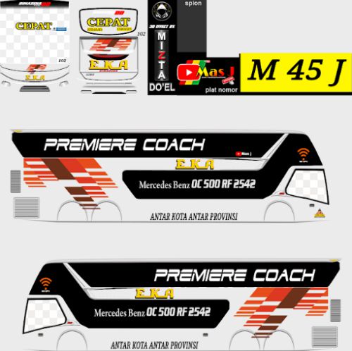 Download Livery & Mod Bussid Eka SHD Avante