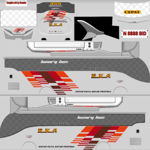 Download Livery & Mod Bussid Eka Arjuna XHD