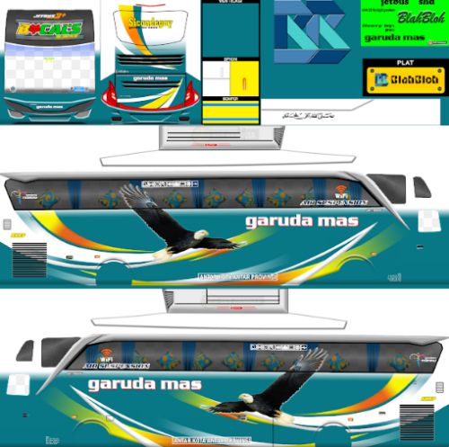 Download Livery & Mod Bussid Garuda Mas Bocals