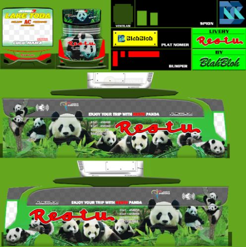 Download Livery & Mod Bussid Restu Panda HD Ori