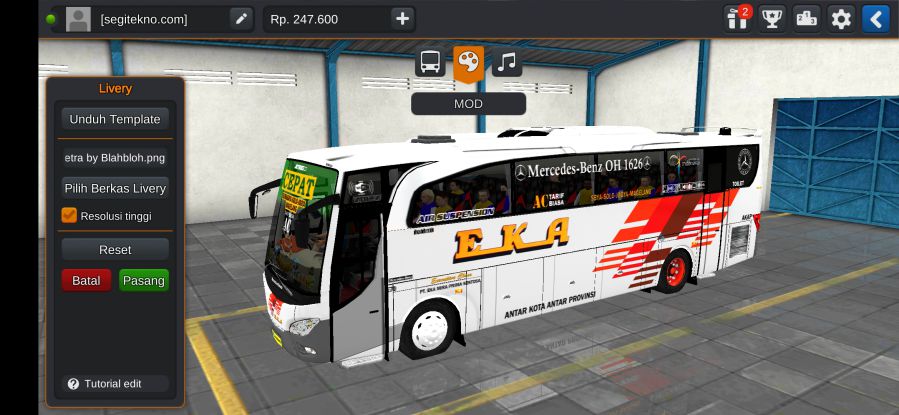 Download Livery & Mod Bussid Eka JBHD