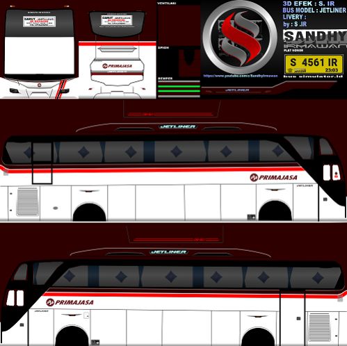 Download Livery & Mod Bussid Primajasa SHD Jetliner