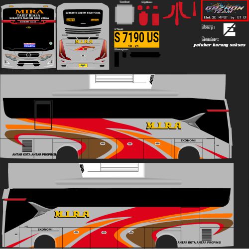 Download Livery & Mod Bussid Mira MPGT