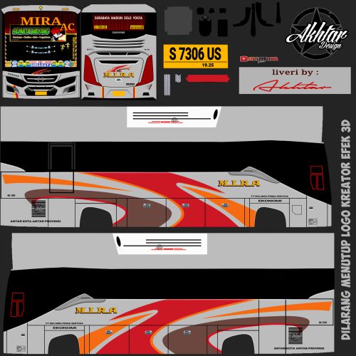 Download Livery & Mod Bussid Mira Semata Wayang