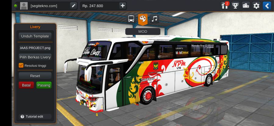 Download Livery & Mod Bussid NPM JB3+ Scania K360
