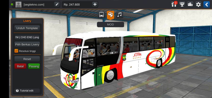 Download Livery & Mod Bussid NPM Evonext