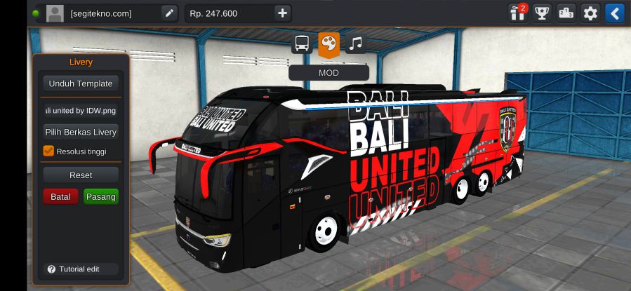 Mod & Livery Bussid Klub Sepakbola  Bali United