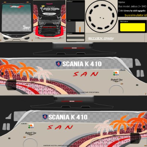 Download Livery & Mod Bussid SAN SHD Ori