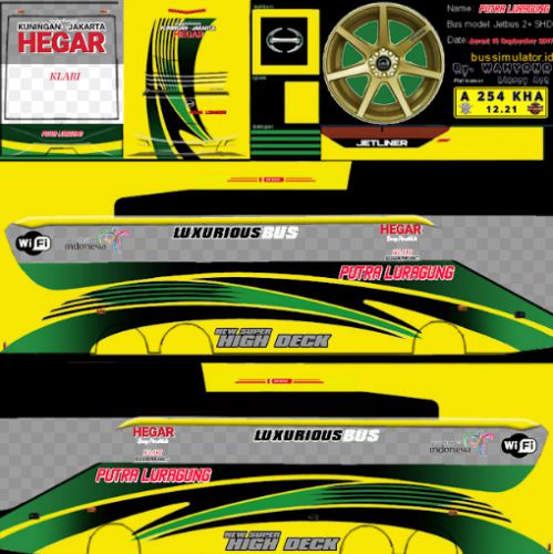 Download Livery & Mod Bussid Putra Luragung SHD Tronton