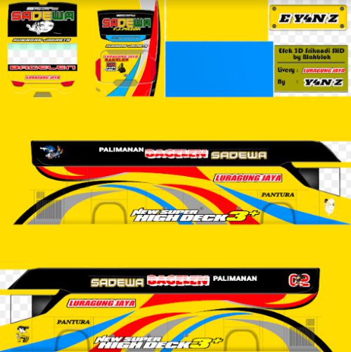 Download Livery & Mod Bussid Putra Luragung Srikandi SHD