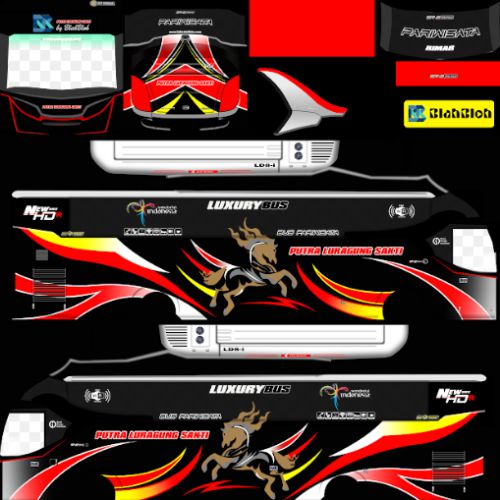 Download Livery & Mod Bussid Putra Luragung Arjuna XHD