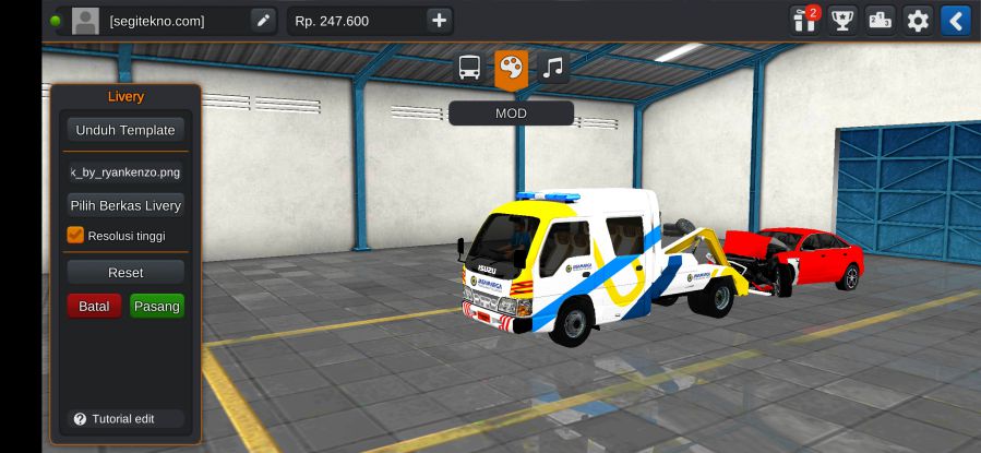 Download Mod Bussid Mobil Derek Elf