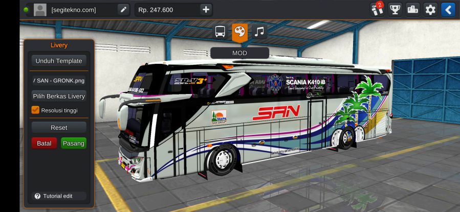 Download Livery & Mod Bussid SAN SD-V Alcoa