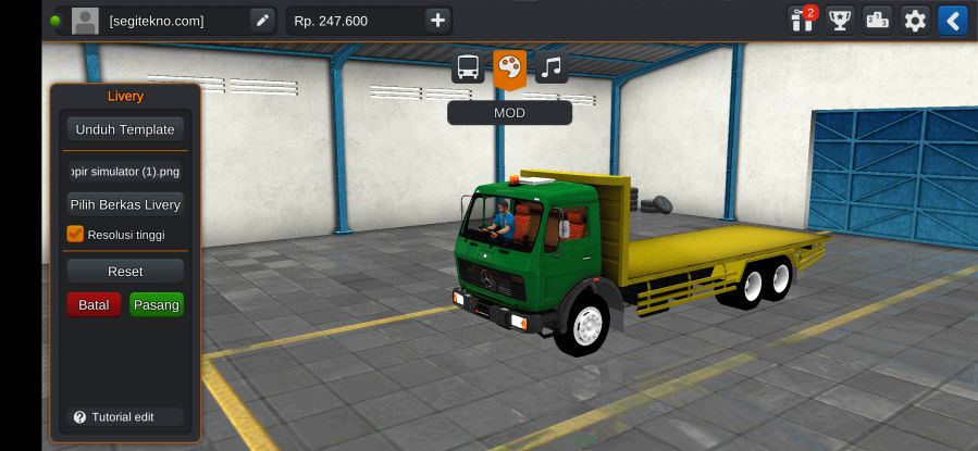 Download Mod Bussid Truck Mercy N917 Losbak