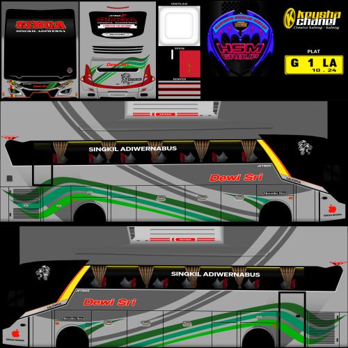 Download Livery & Mod Bussid Dewi Sri Singa