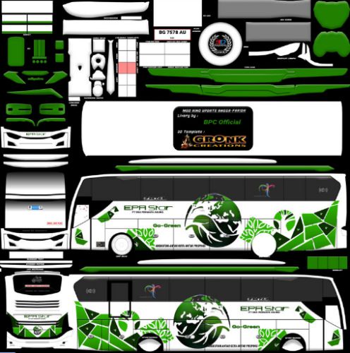Download Livery & Mod Bussid EPA Star JB3 Hino RK
