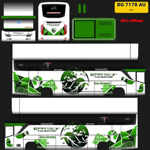 Download Livery & Mod Bussid EPA Star Srikandi SHD