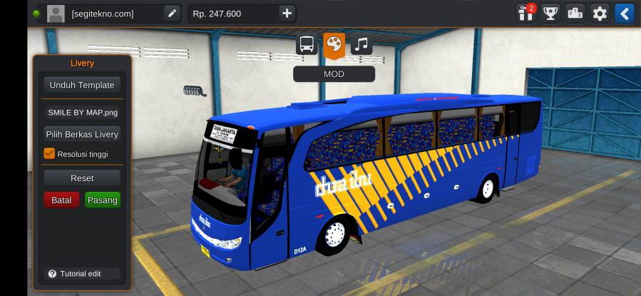 Download Livery & Mod Bussid Doa Ibu Travego Smile