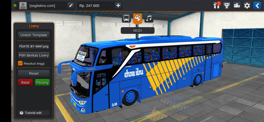 Download Livery & Mod Bussid Doa Ibu JB3+ SHD Non Facelift