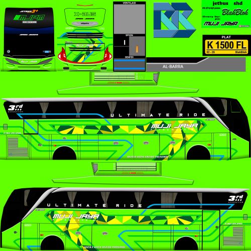Download Livery & Mod Bussid Muji Jaya SHD Ori Al Bara