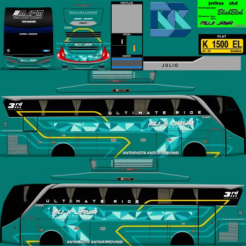 Download Livery & Mod Bussid Muji Jaya SHD Ori