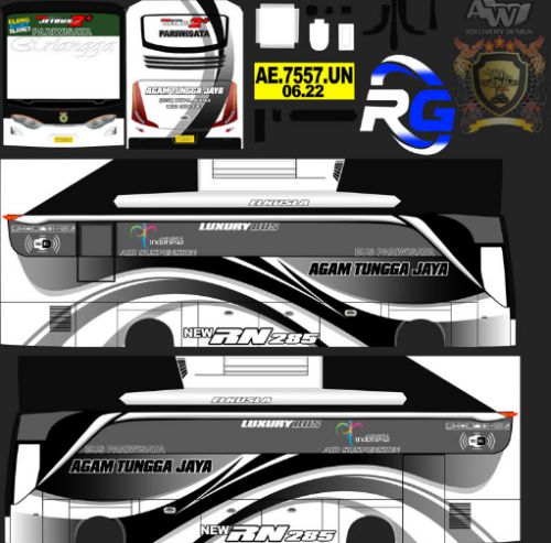 Download Livery & Mod Bussid Agam Tungga Jaya HD