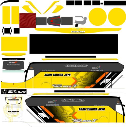 Download Livery & Mod Bussid Agam Tungga Jaya SHD