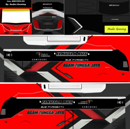 Download Livery & Mod Bussid Agam Tungga Jaya XHD