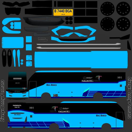 Download Livery & Mod Bussid Big Bird SR2 XHD