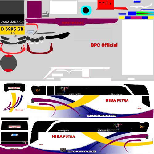 Download Livery & Mod Bussid Hiba Putra JB3 SHD Ori